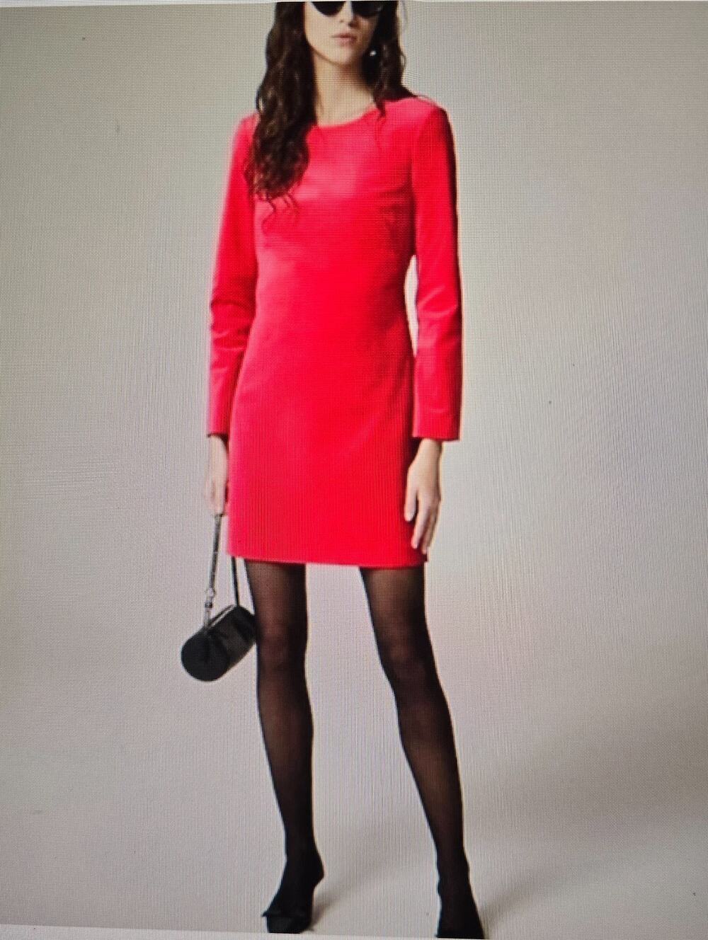 J.Crew Long-Sleeve Shift Dress Red Stretch Luxe Velvet Size 20 NWT Holiday Dress